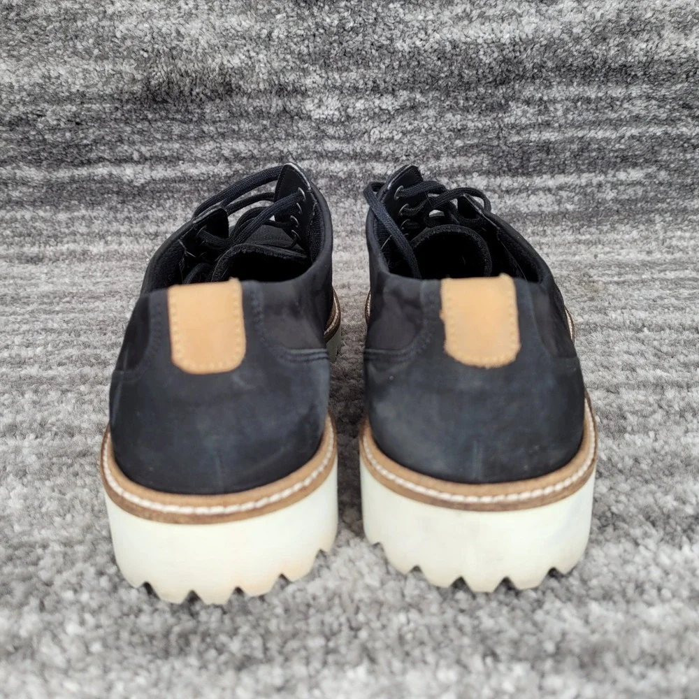 ECCO Mens Tredtray‎ Black Nubuck Leather Derby Shoes Size 41 US 10-10.5